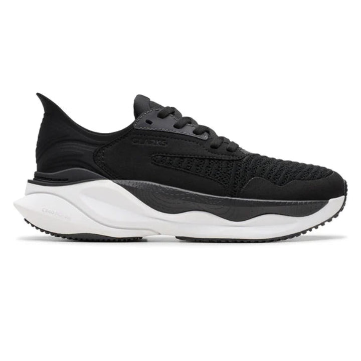 Clarks Pace Black/White Women Trainers