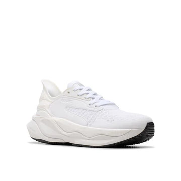 Clarks Pace White Women Trainers