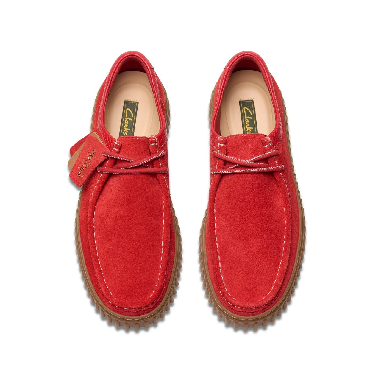 Clarks Mens Torhill Lo Sneaker Red