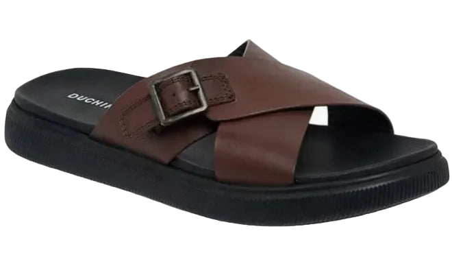 DUCHINI Cross Straps Buckle Slides Men
