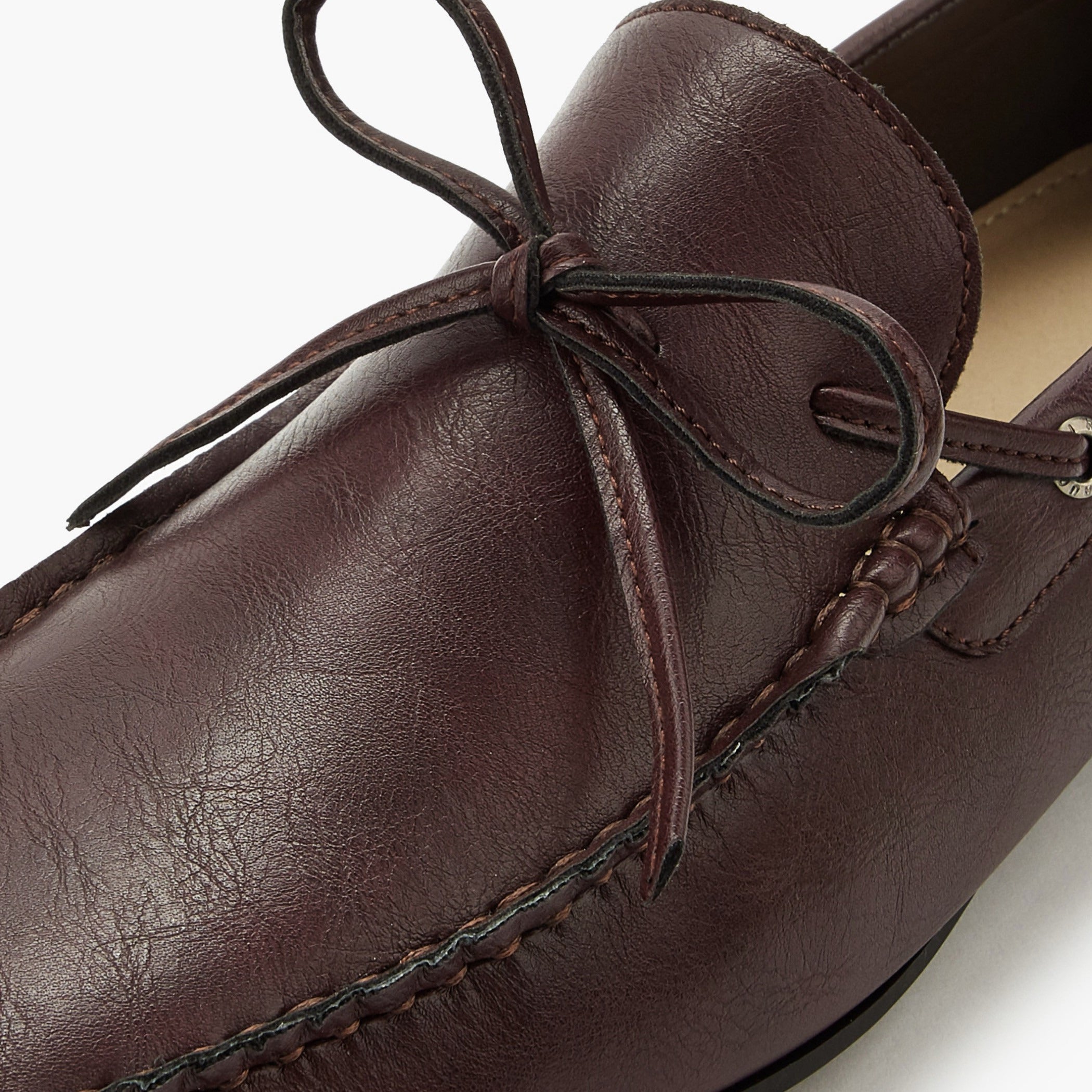 Renzo Ruganni Men Bow Trim Moccasins Brown