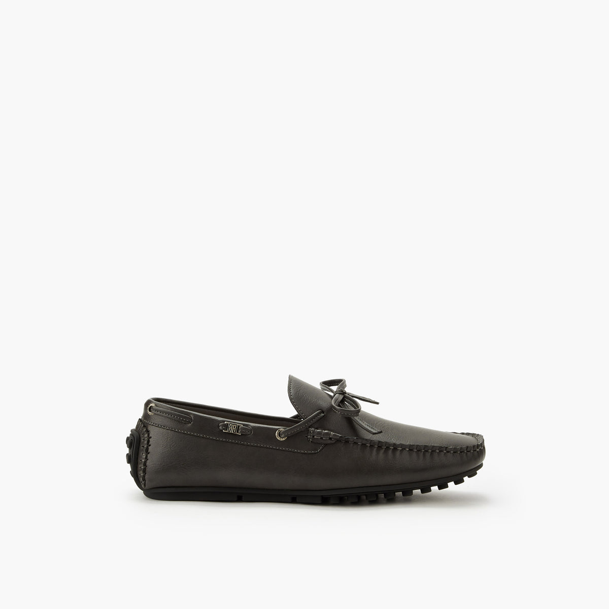 Renzo Ruganni Men Bow Trim Moccasins Black