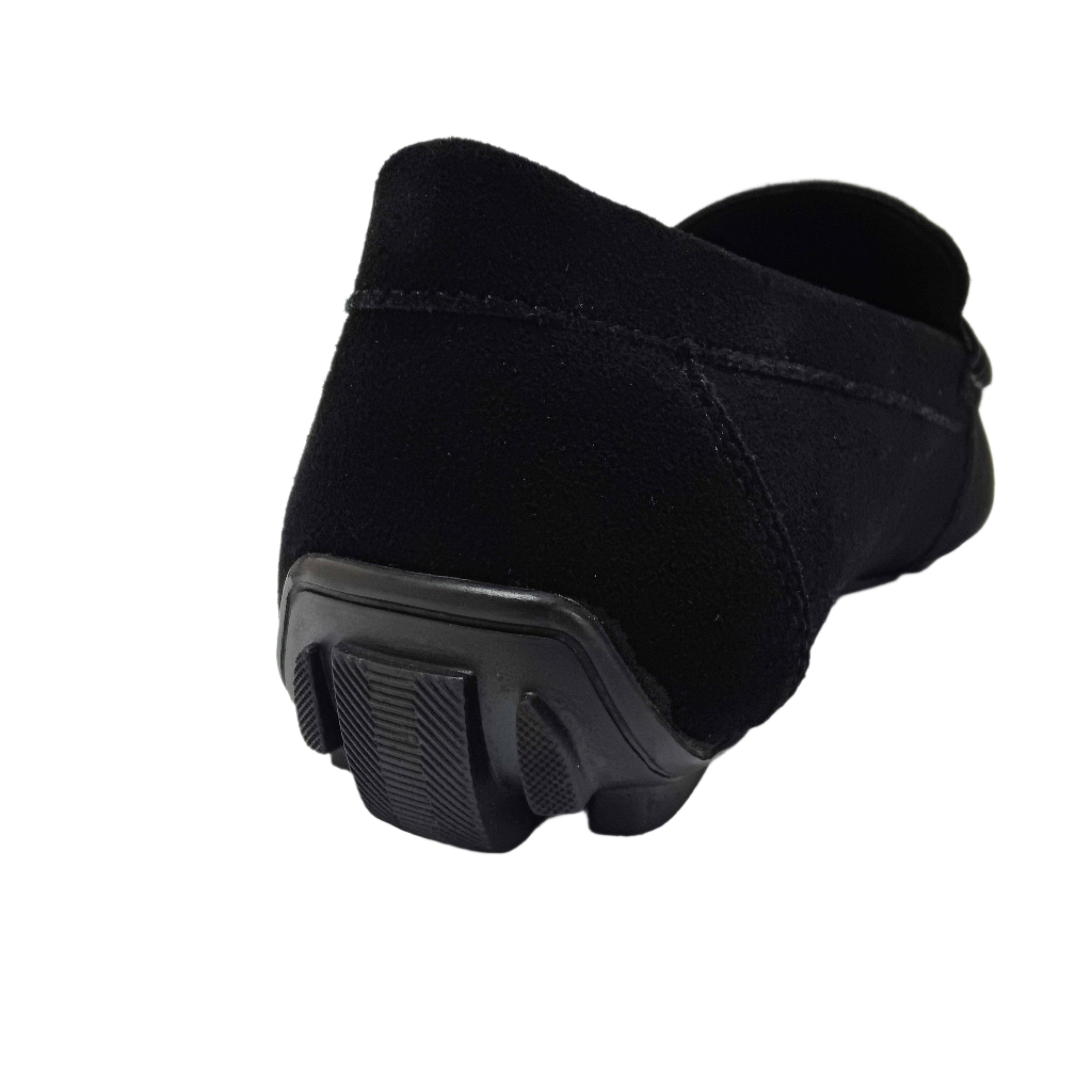 Feragamo Sude Loafer for Men-Black