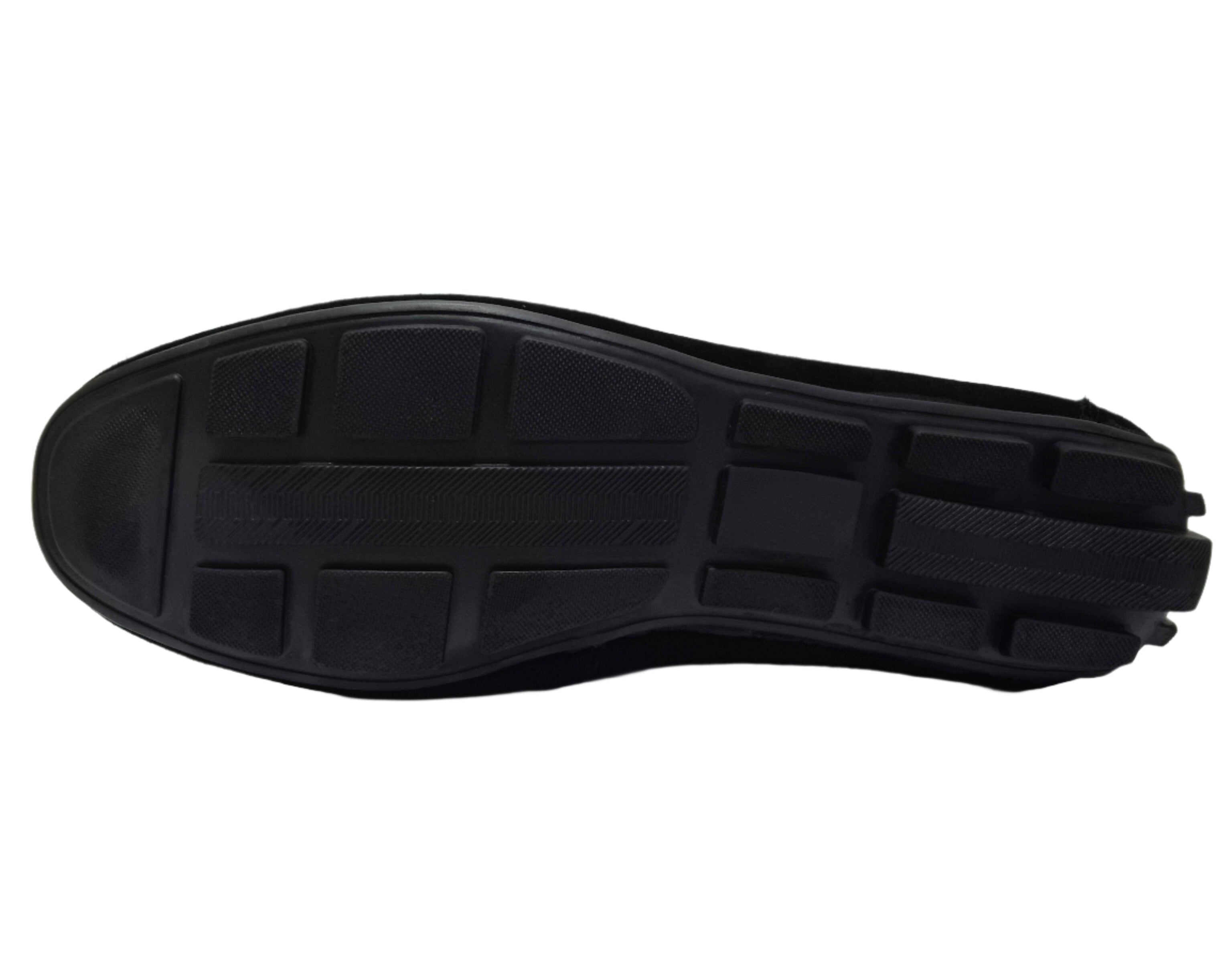 Feragamo Sude Loafer for Men-Black