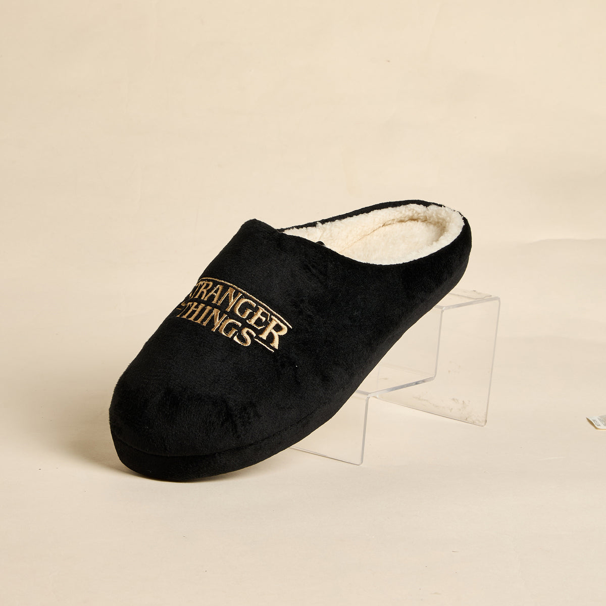 Max Stranger Things Embroidered Bedroom Slippers Black for Men - image 3