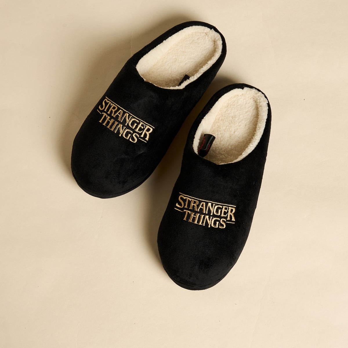Max Stranger Things Embroidered Bedroom Slippers Black for Men - image 4