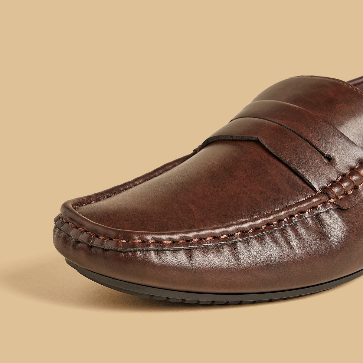 Max Textured Slip-On Moccasins Brown for Men - image 4