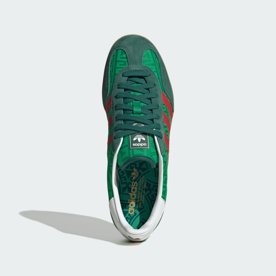 Adidas Gazelle Indoor Shoes - Green / Better Scarlet / Collegiate Green