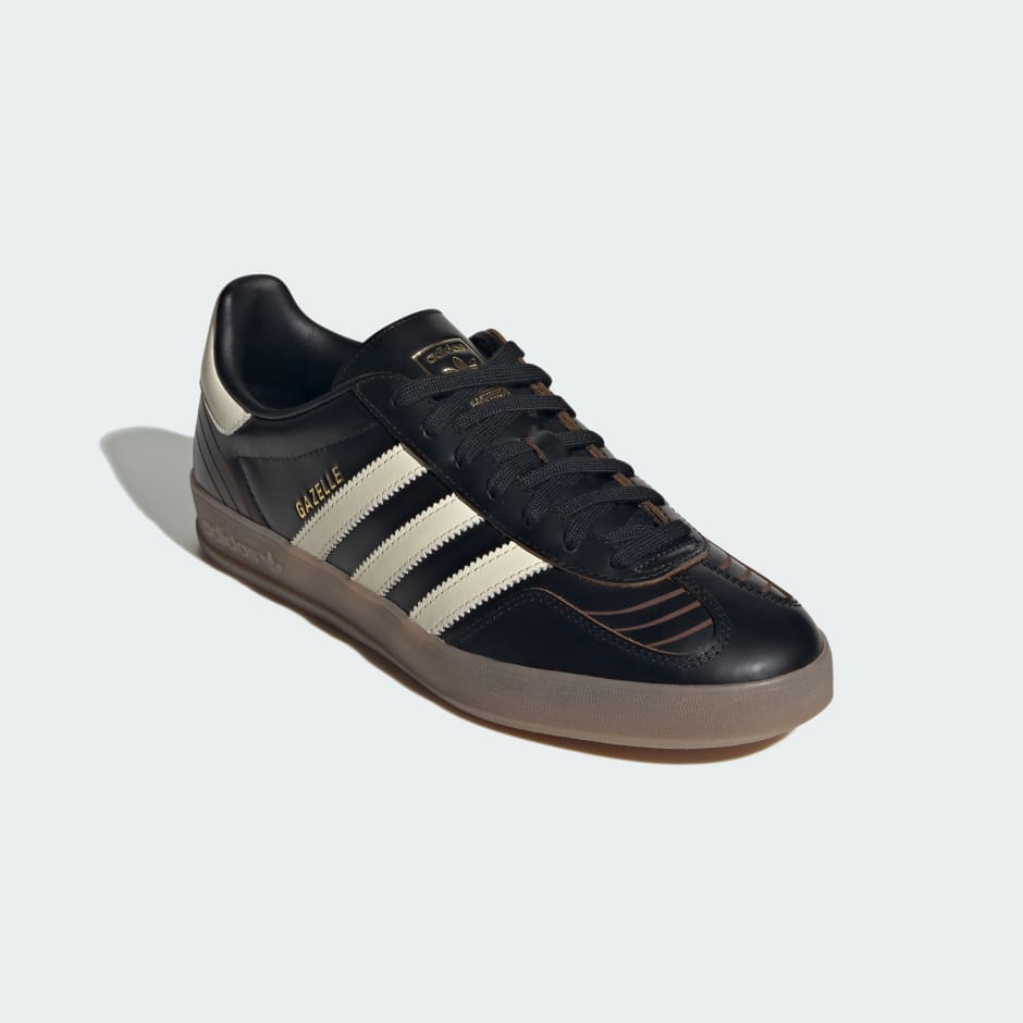 Adidas GAZELLE INDOOR SHOES - Core Black / Cream White / Gum