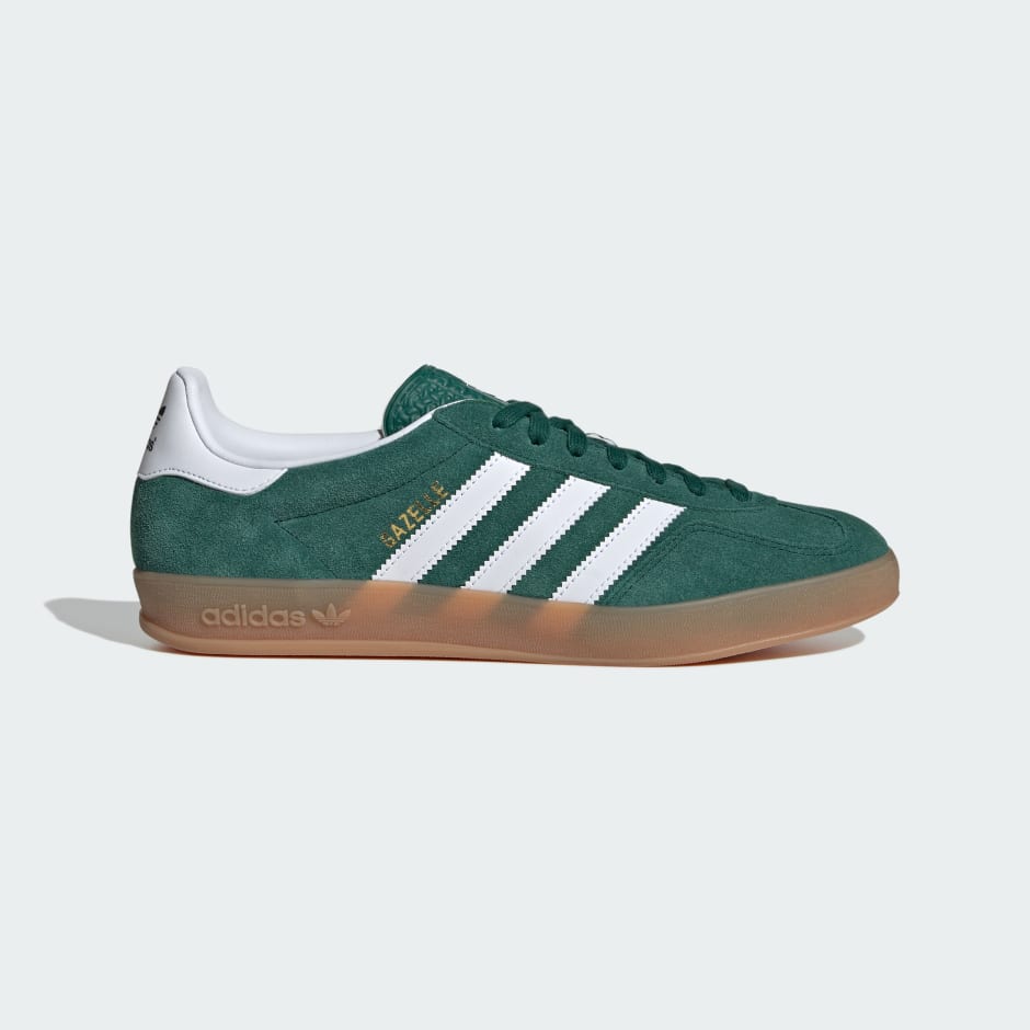 Adidas Gazelle Indoor Shoes - Collegiate Green / Cloud White / Gum