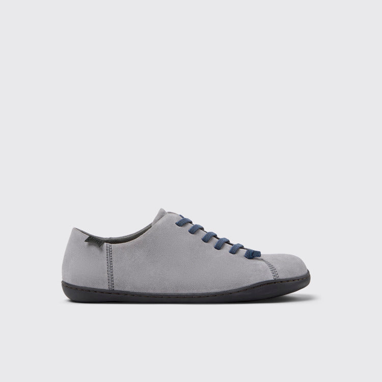 Side view of Peu Gray Nubuck Shoes for Men.