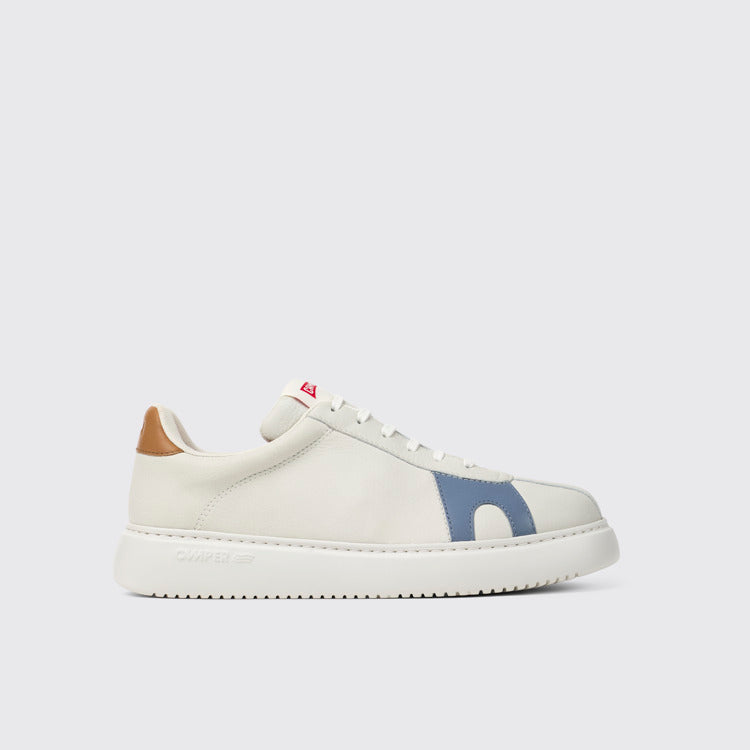 Side view of Twins Multicolored leather sneaker for men