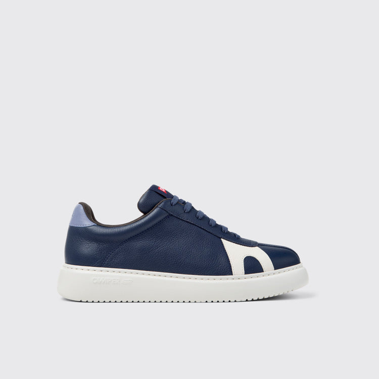 Side view of Twins Multicolor Leather Sneakers for Men.