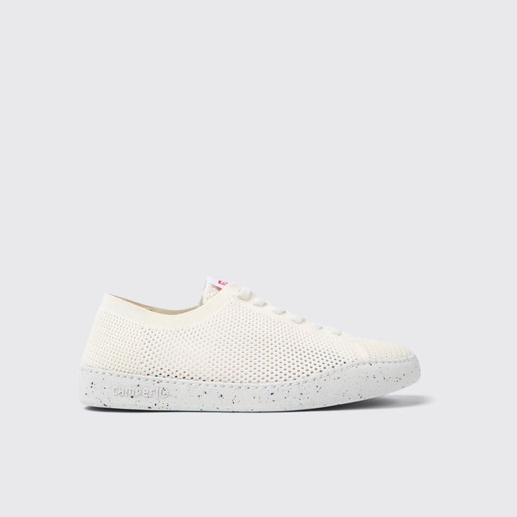 Side view of Peu Touring White recycled PET sneakers for men
