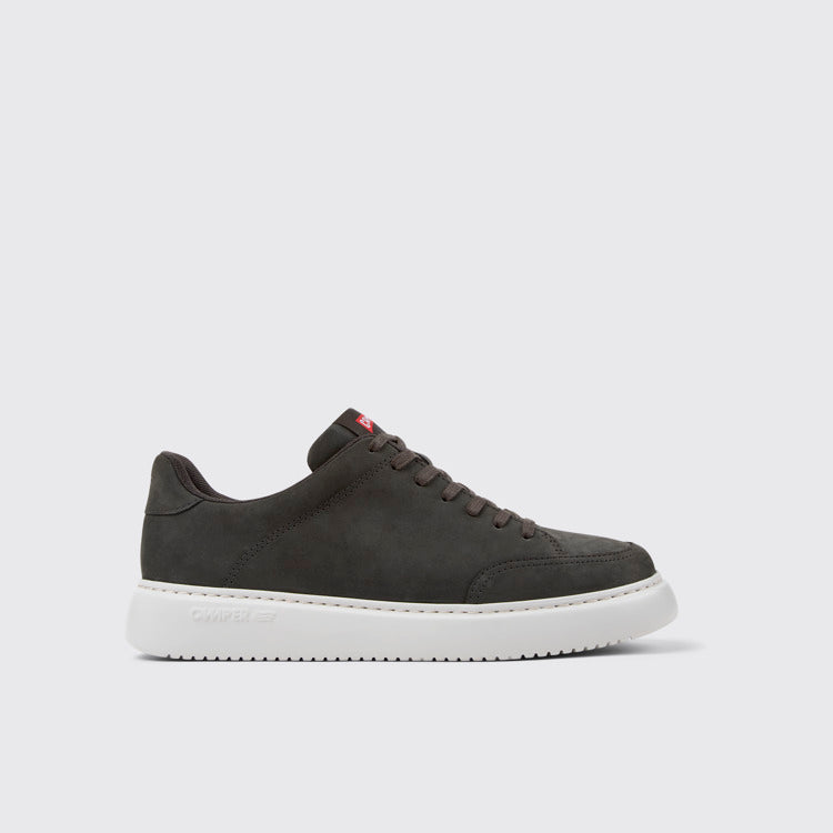 Side view of Runner K21 Gray Nubuck Sneakers for Men.