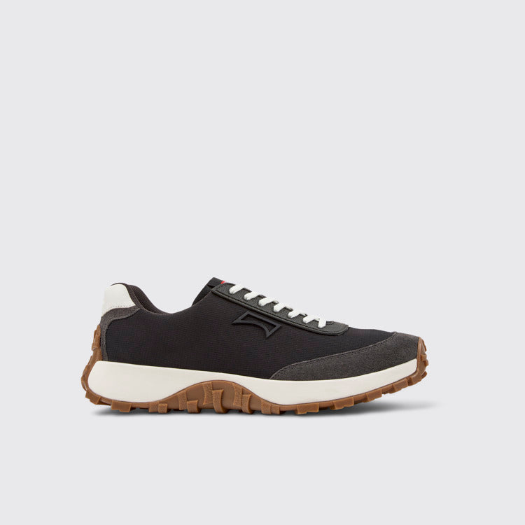 Side view of Drift Trail Multicolor Textile and Nubuck Sneakers for Men.