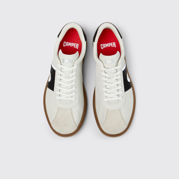Overhead view of Pelotas Soller Multicolor Leather and Nubuck Sneakers for Men.