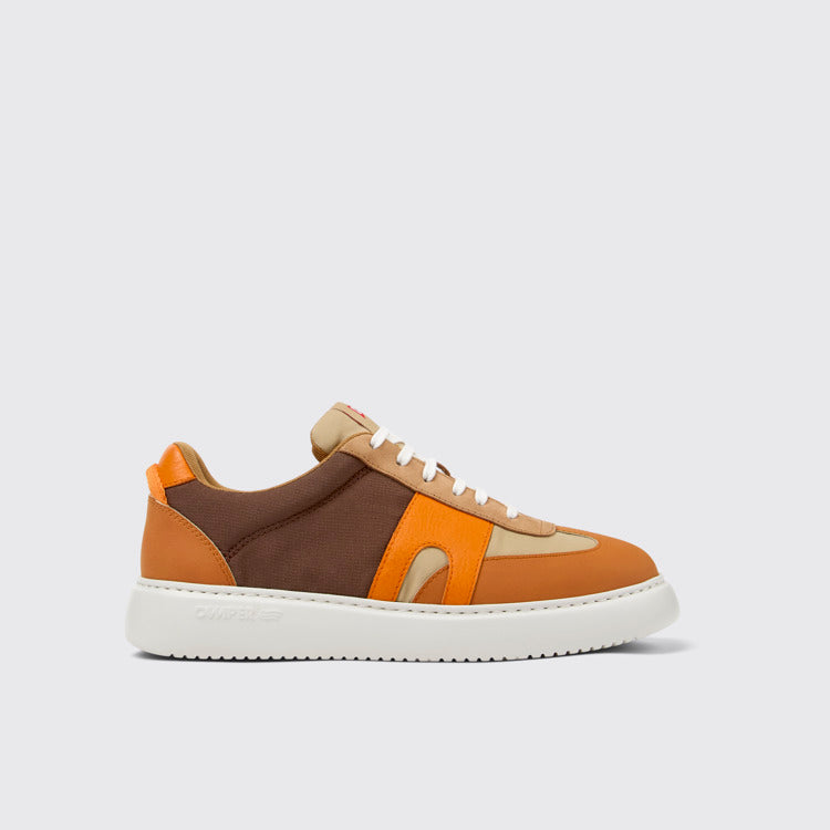Side view of Runner K21 Sorona® Multicolor Recycled PET and Nubuck Men's Sneakers.