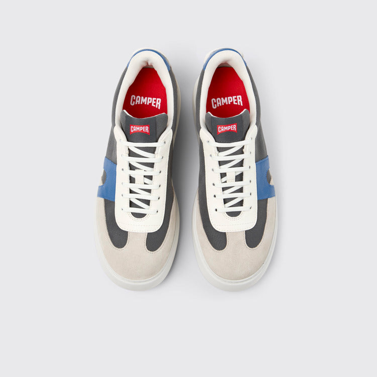Overhead view of Runner K21 Multicolor Textile and Nubuck Sneakers for Men.