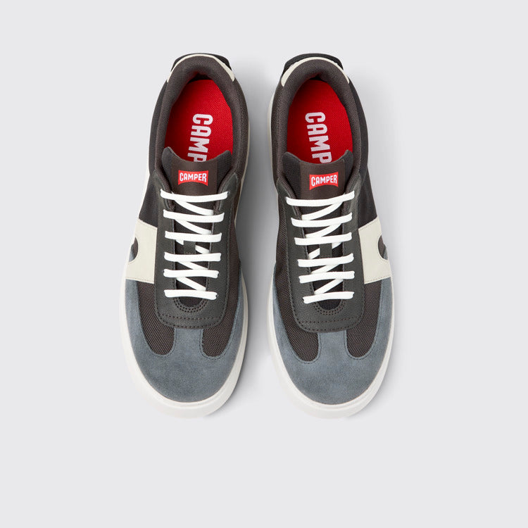 Overhead view of Runner K21 Multicolor Textile and Nubuck Sneakers for Men.