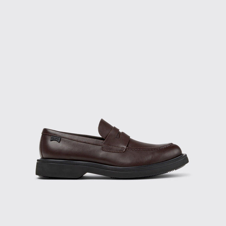 Side view of Norman Brown Leather Shoes for Men.