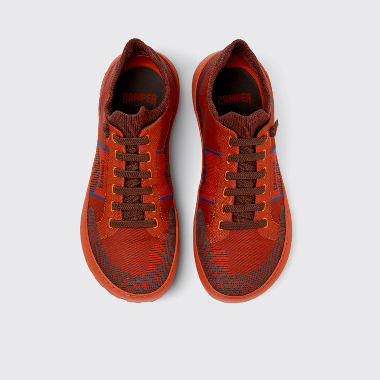 Overhead view of Peu Serra 360º Durable Burgundy Engineered Material Sneakers for Men