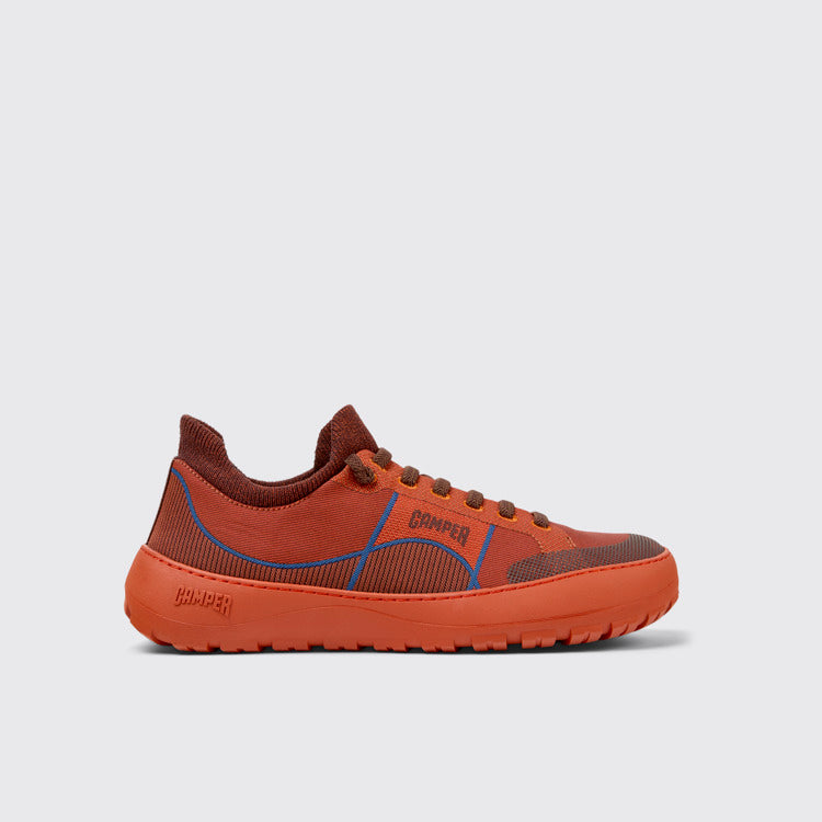 Side view of Peu Serra 360º Durable Burgundy Engineered Material Sneakers for Men