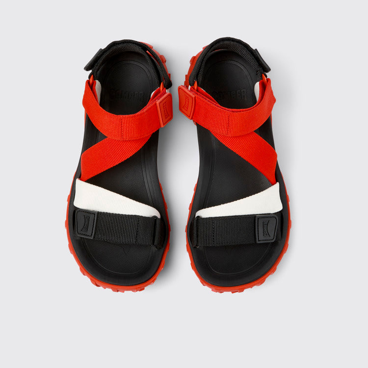Overhead view of Drift Trail Sandal Multicolor Recycled PET Sandal for Men.