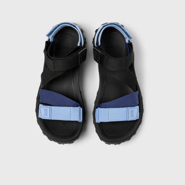 Overhead view of Drift Trail Sandal Multicolored Recycled PET Sandals for Men.
