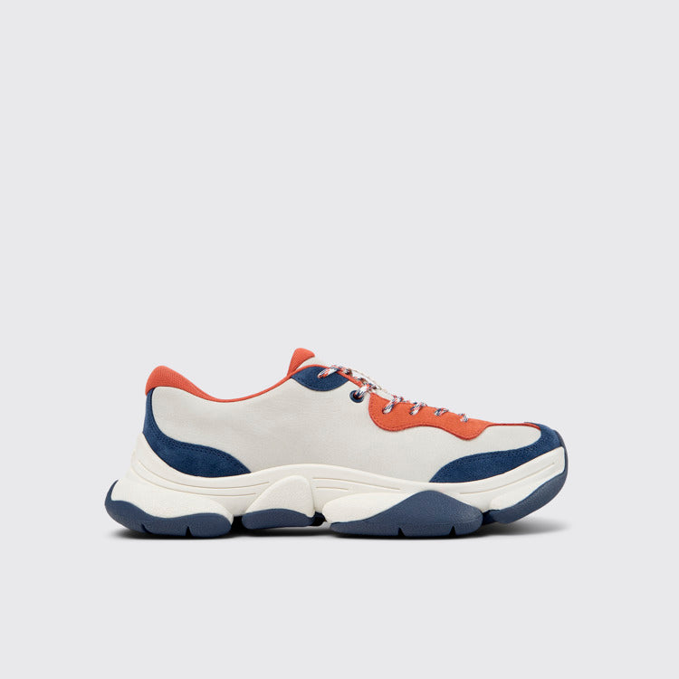 Side view of Karst 2 Multicolor Leather and Nubuck Sneakers for Men.