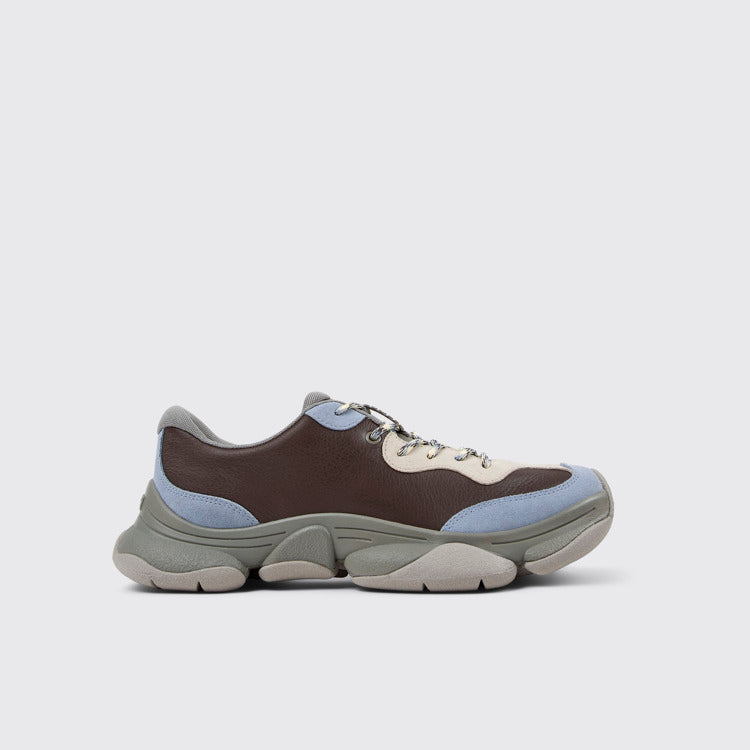 Side view of Karst 2 Multicolor Leather and Nubuck Sneakers for Men.