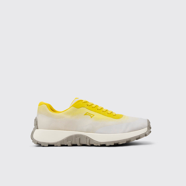 Side view of Drift Trail Gray Recycled Engineered Materials Sneakers for Men.