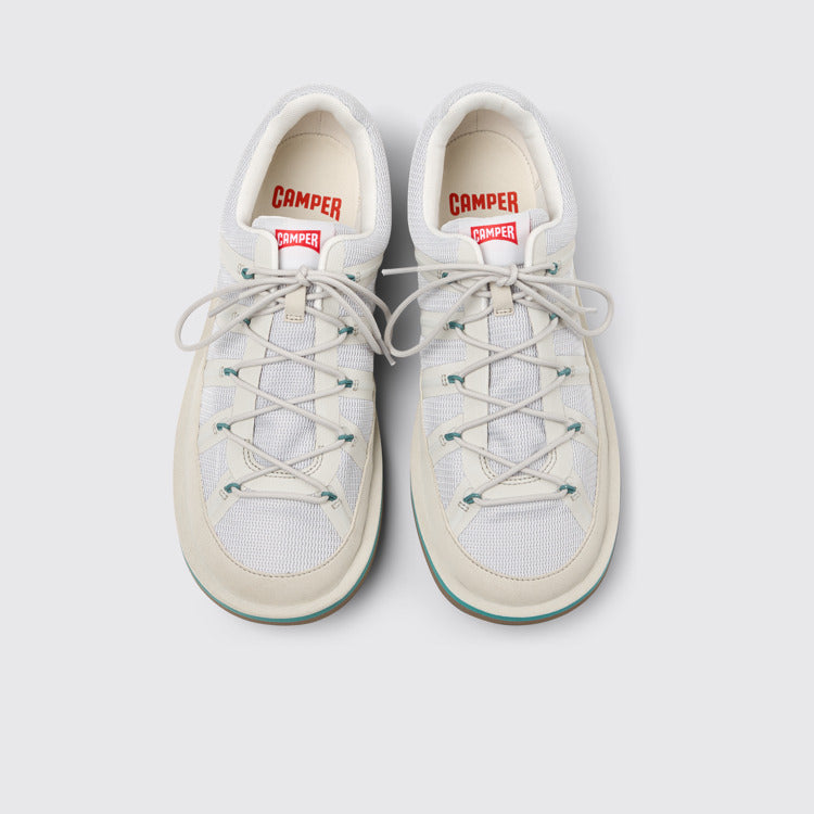 Overhead view of Beetle Gray Textile Shoes for Men.