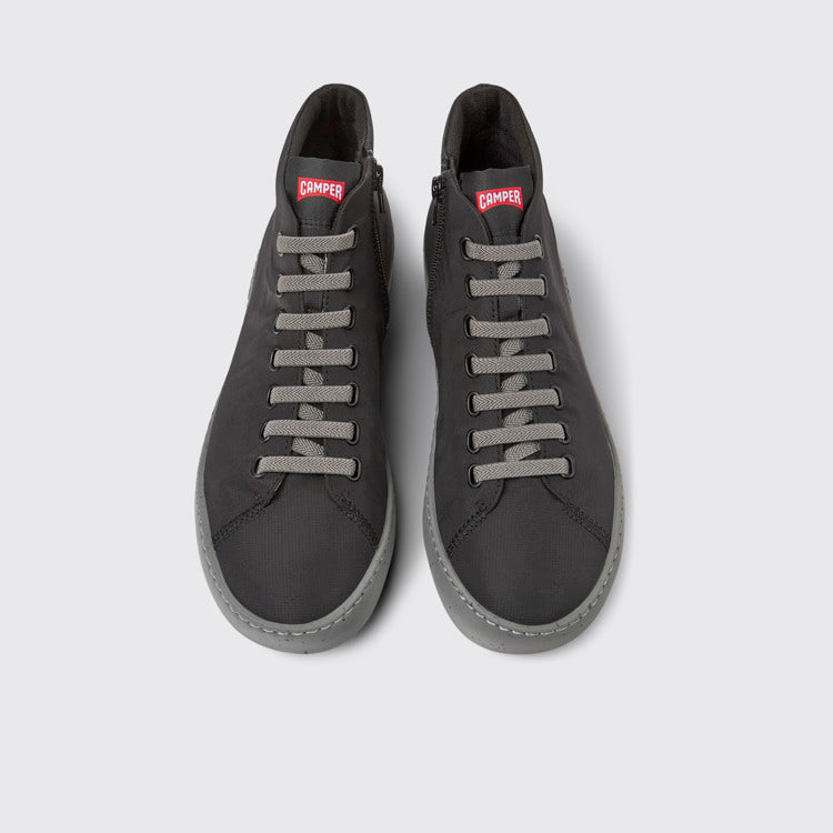 Overhead view of Peu Touring Black Textile Sneakers for Men.
