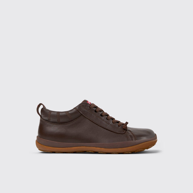 Side view of Peu Pista GM Brown Leather Ankle Boots for Men.