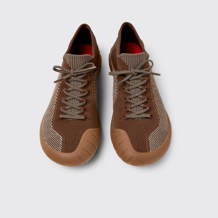 Overhead view of Peu Path Multicolor Recycled PET Sneaker Boots for Men.