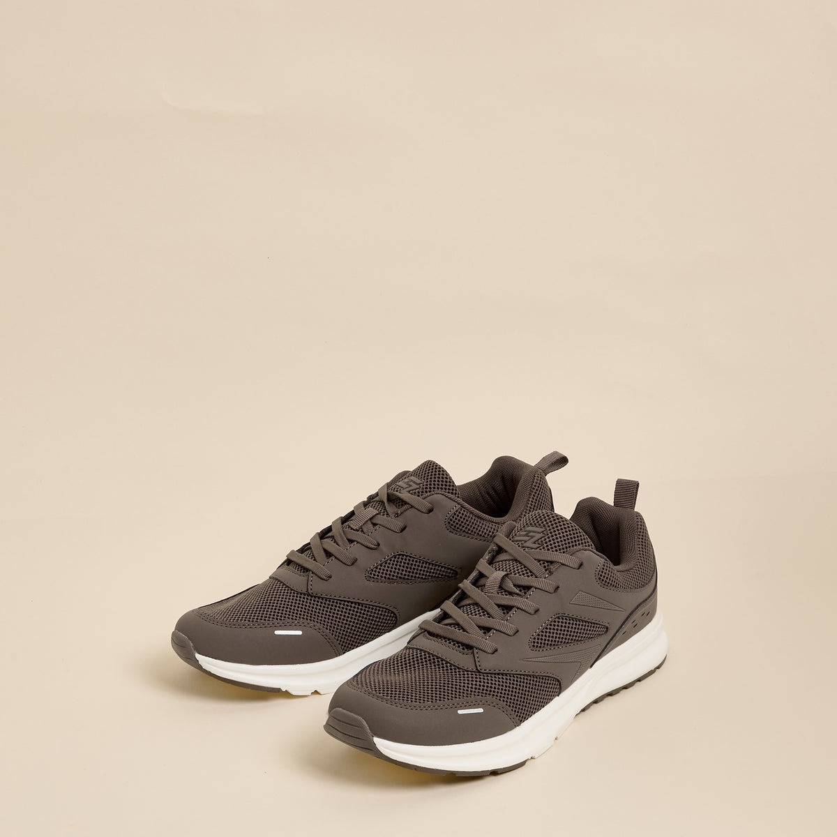 Max Panelled Mesh Lace-Up Sports Shoes Brown for Men - image 3