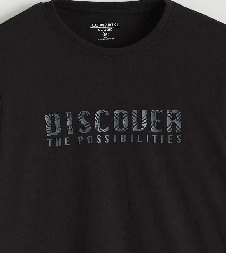 LC Waikiki Sleeves Casual T-Shirt Black
