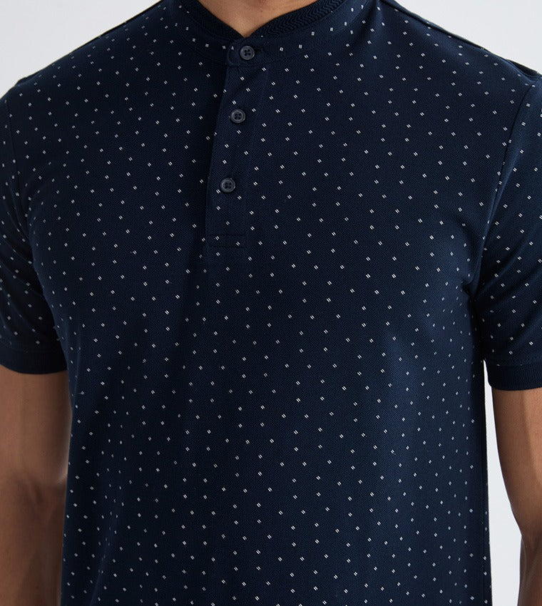 LC Waikiki Printed Short Sleeves Navy