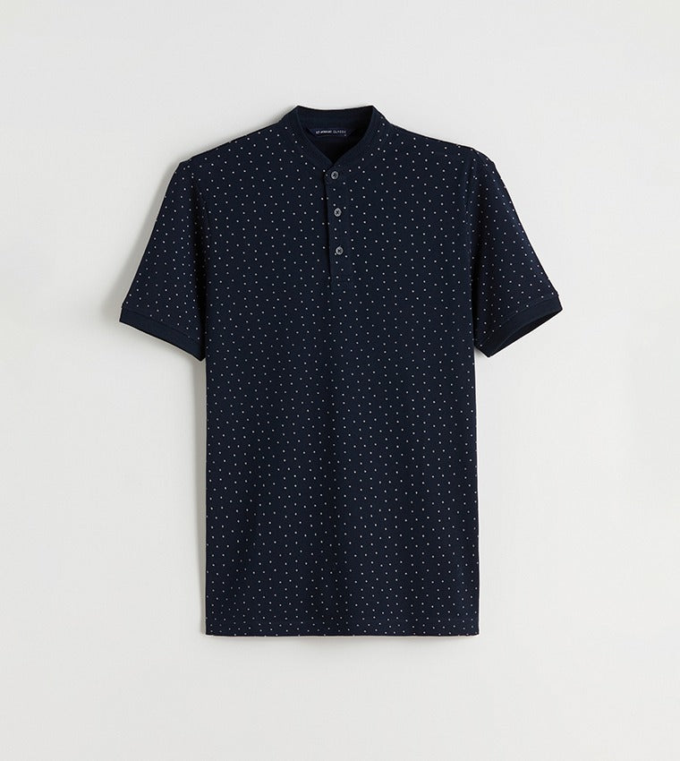 LC Waikiki Printed Short Sleeves Navy