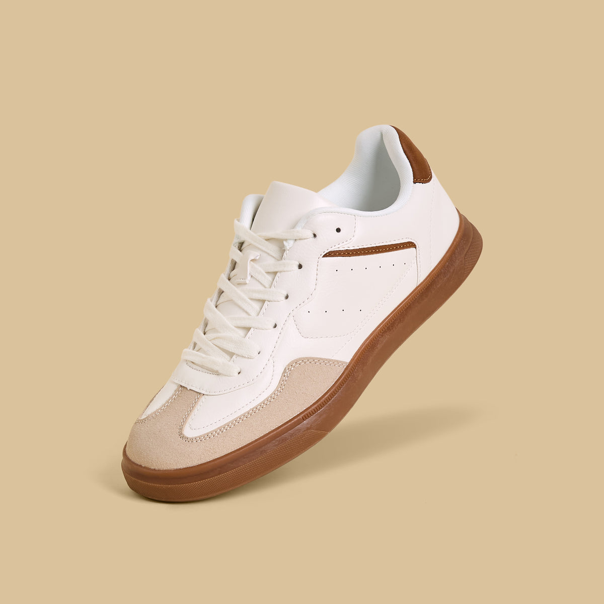 Max Panelled Shoes with Lace-Up Closure White for Men - image 1