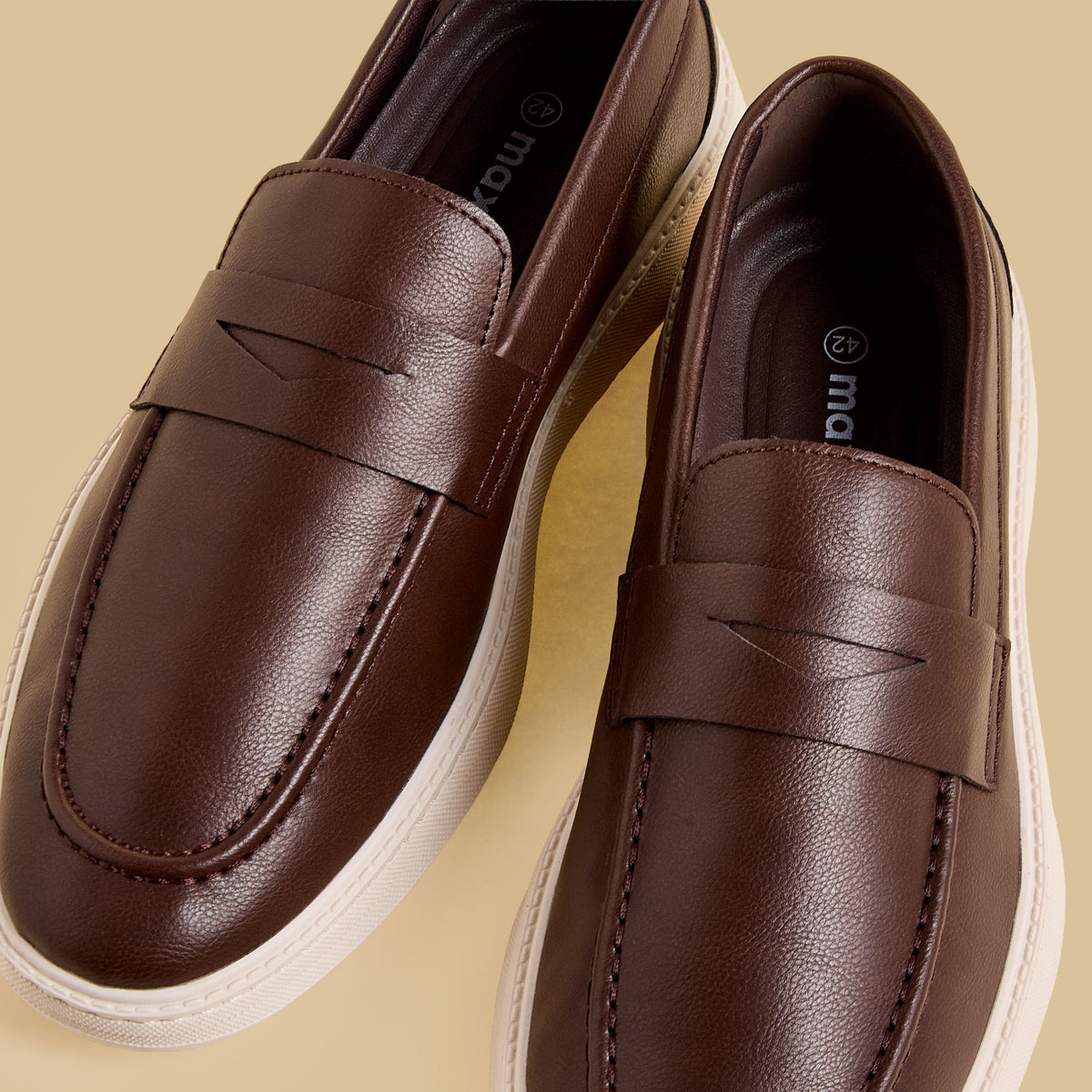 Max Plain Slip-On Sneakers Brown for Men - image 3