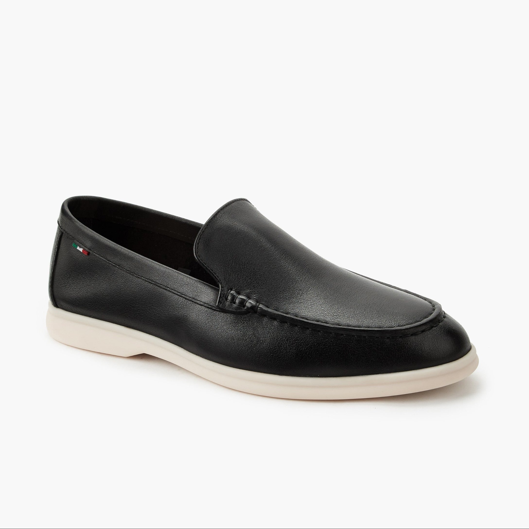 Renzo Ruganni Leather Loafers Black for Men