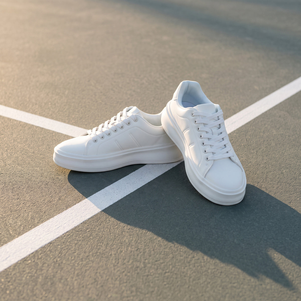 Max Plain Lace-Up Sports Shoes White for Men - image 1