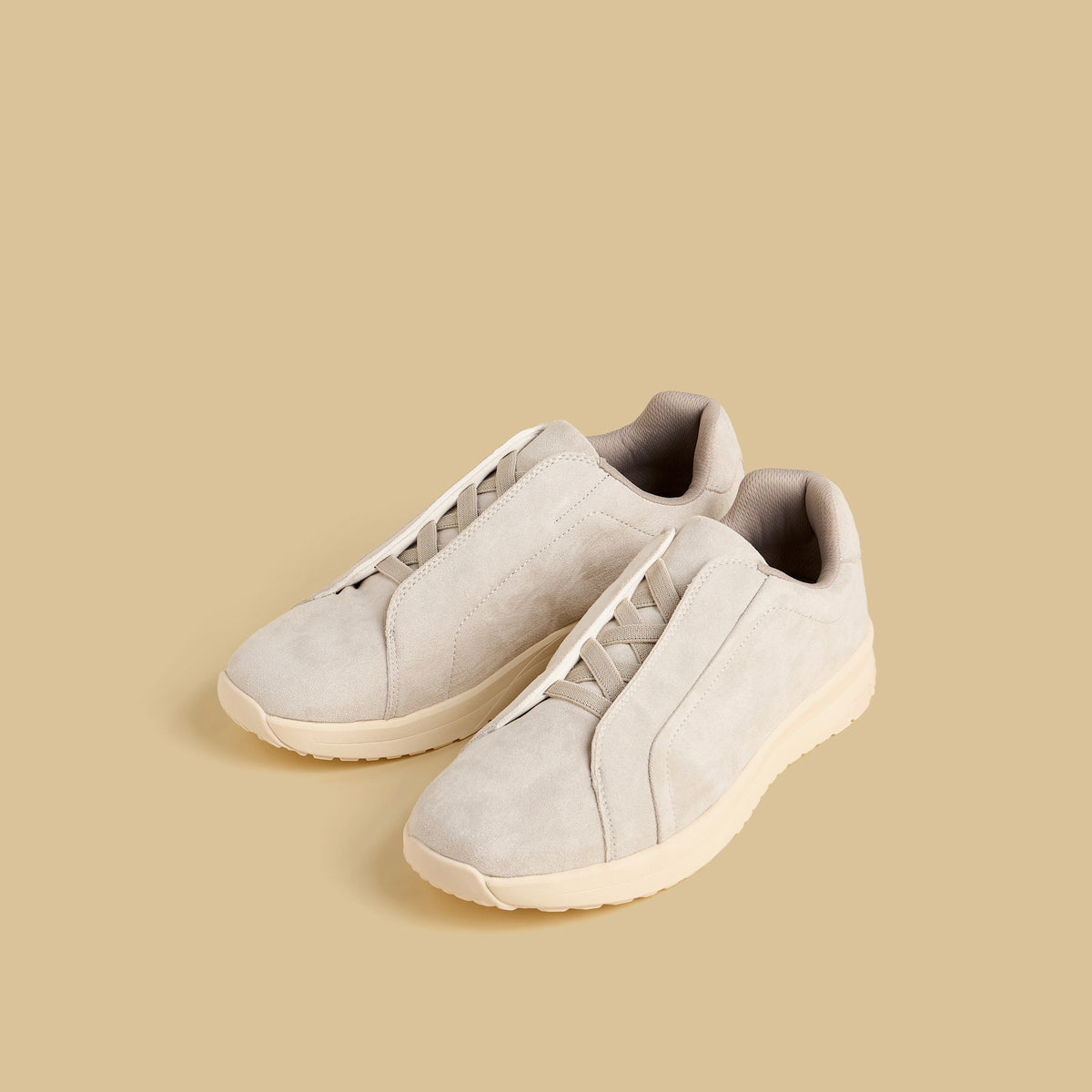 Max Panelled Slip-On Sports Shoes Cream for Men - image 1