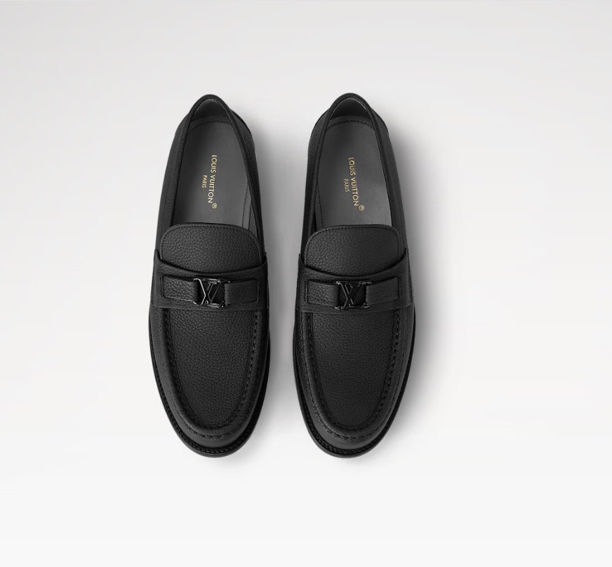 LV MAjor Loafer Grain Black - Jango Mall