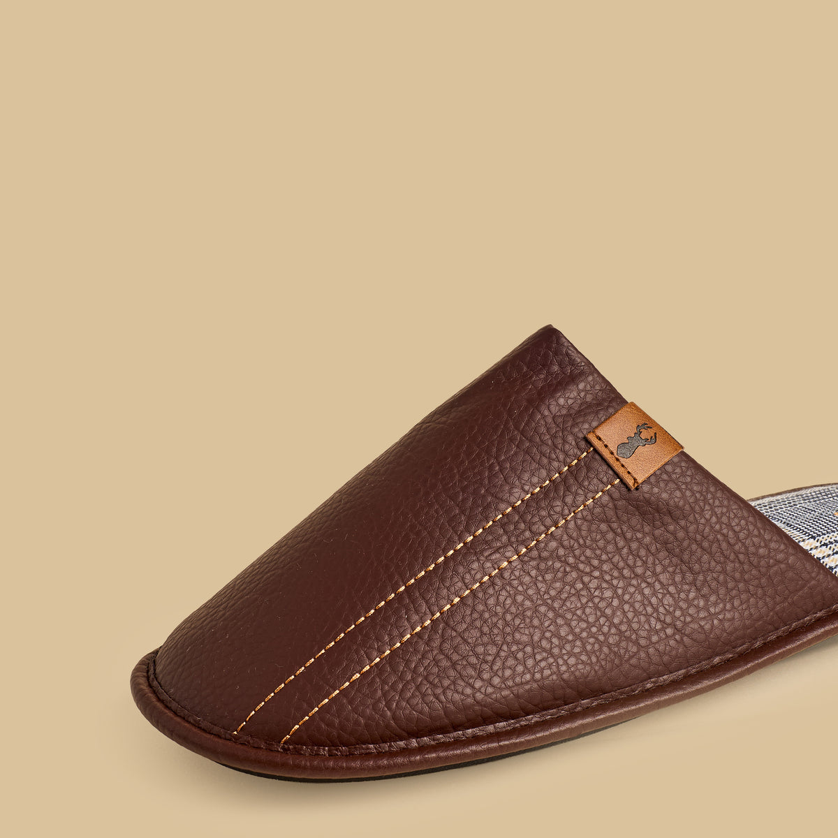 Max Applique Detail Bedroom Mules Brown for Men - image 4