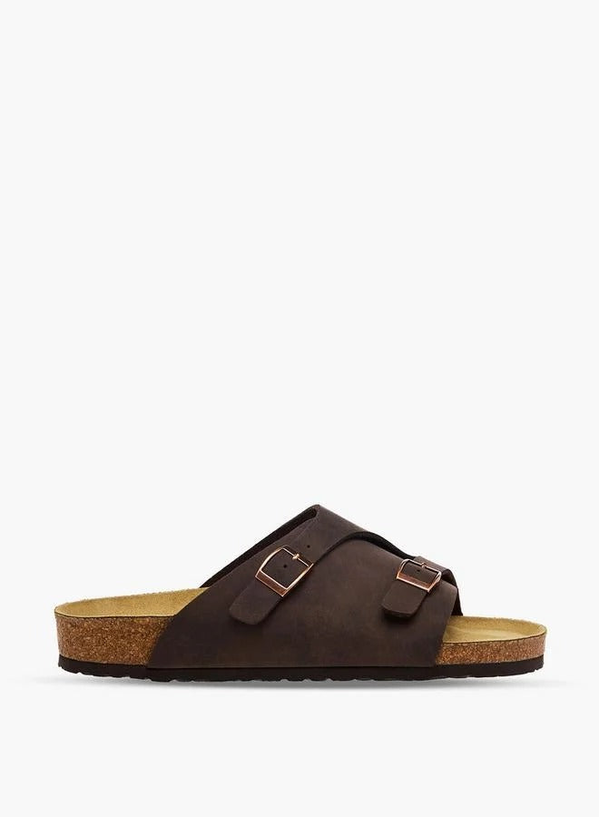 Buckle Details Sandal Men by Le Confort Brown