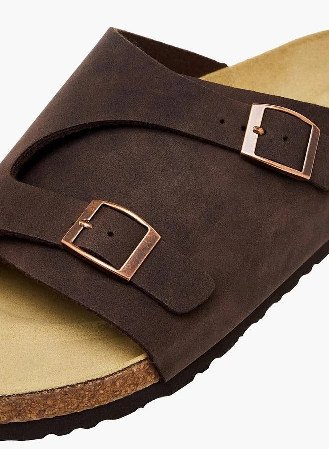 Buckle Details Sandal Men by Le Confort Brown