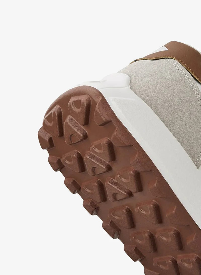 Lee Cooper Men's Panelled Lace-Up Sneakers - Brown